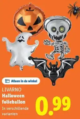 Lidl Livarno Halloween folieballon aanbieding