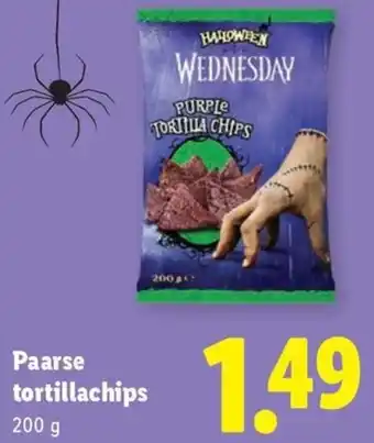 Lidl Paarse tortillachips aanbieding