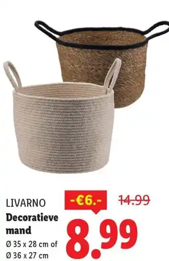 Lidl Livarno Decoratieve mand aanbieding
