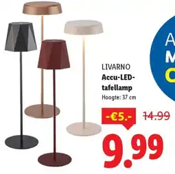 Lidl Livarno Accu-LED- tafellamp aanbieding