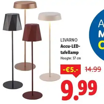 Lidl Livarno Accu-LED- tafellamp aanbieding