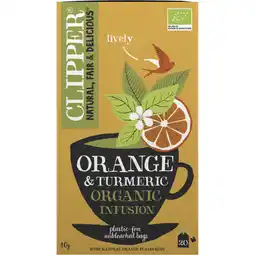 Albert Heijn Clipper Orange & turmeric organic infusion aanbieding