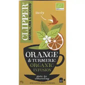Albert Heijn Clipper Orange & turmeric organic infusion aanbieding