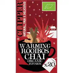 Albert Heijn Clipper Warming rooibos chai organic infusion aanbieding