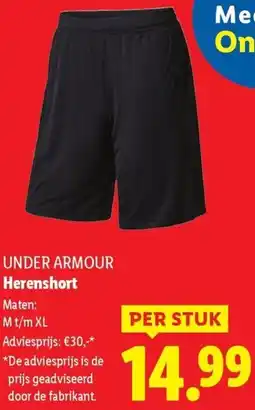 Lidl Under Armour Herenshort aanbieding