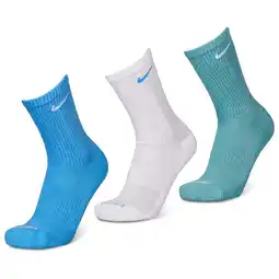 Foot Locker Nike Everyday Cushioned Crew 3 Pack Sokken Unisex - Blauw - Maat 34 - 38 aanbieding