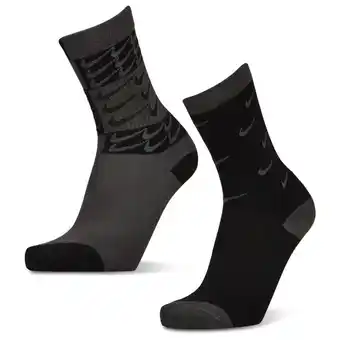 Foot Locker Nike Crew 2 Pack Sokken Unisex - Grijs - Maat 34 - 38 aanbieding
