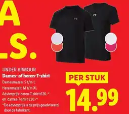 Lidl Under Armour Dames of heren-T-shirt aanbieding