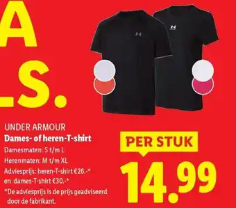 Lidl Under Armour Dames of heren-T-shirt aanbieding
