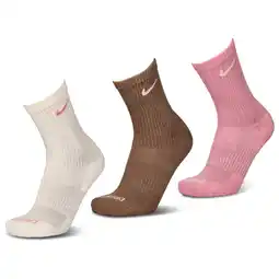 Foot Locker Nike Everyday Cushioned Crew 3 Pack Sokken Unisex - Roze - Maat 42 - 46 aanbieding