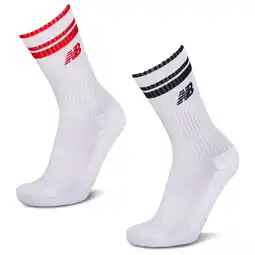 Foot Locker New Balance Crew 2 Pack Sokken Unisex - Wit - Maat 39-42 - Katoen aanbieding
