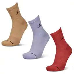 Foot Locker Jordan Everyday Cushioned Crew 3 Pack Sokken Unisex - Bruin - Maat 35 - 38 aanbieding