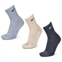 Foot Locker Nike Everyday Cushioned Crew 3 Pack Sokken Unisex - Grijs - Maat 34 - 38 aanbieding