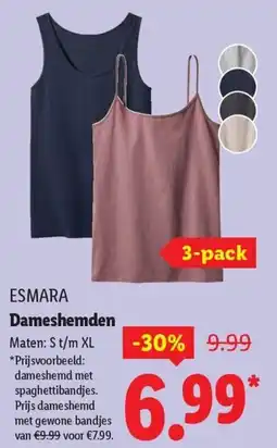 Lidl Esmara Dameshemden aanbieding