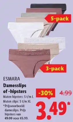 Lidl Esmara Damesslips of hipsters aanbieding