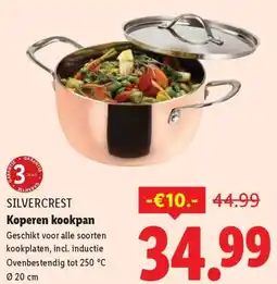 Lidl Silvercrest Koperen kookpan aanbieding