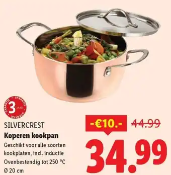 Lidl Silvercrest Koperen kookpan aanbieding