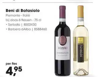 HANOS Beni di batasiolo piemonte - italië 75 cl aanbieding
