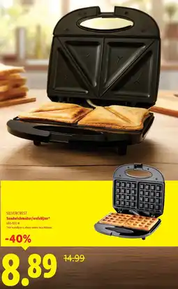 Lidl Silvercrest Sandwichmaker/wafelijzer aanbieding