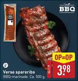 ALDI Verse spareribs BBQ-marinade aanbieding