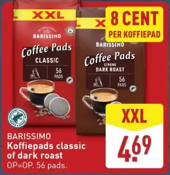 ALDI Barissimo Koffiepads classic of dark roast aanbieding