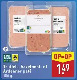 ALDI Truffel-, hazelnoot- of Ardenner paté aanbieding