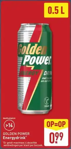 ALDI Golden power Energydrink aanbieding