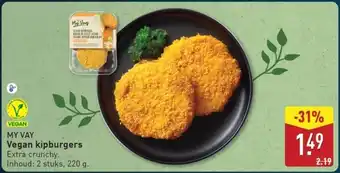 ALDI My Vay Vegan kipburgers aanbieding