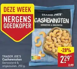 ALDI TRADER JOE'S Cashewnoten aanbieding
