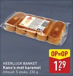 ALDI Heerlijck Banket Kano's met karamel aanbieding