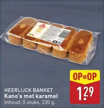 ALDI Heerlijck Banket Kano's met karamel aanbieding