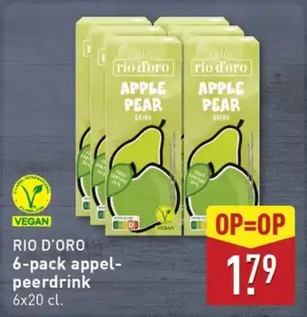 ALDI Rio d'oro 6-pack appel-peerdrink aanbieding
