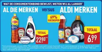 ALDI AL DIE MERKEN versus ALDI MERKEN aanbieding