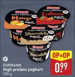 ALDI Ehrmann High protein yoghurt aanbieding