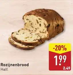 ALDI Rozijnenbrood Half aanbieding