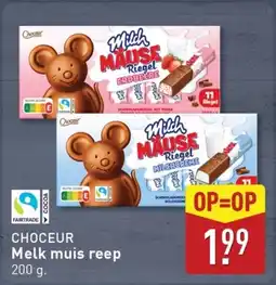 ALDI Choceur Melk muis reep aanbieding