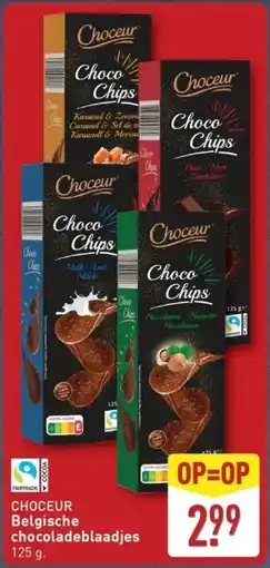 ALDI Choceur Belgische chocoladeblaadjes aanbieding