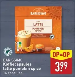 ALDI Barissimo Koffiecapsules latte pumpkin spice aanbieding
