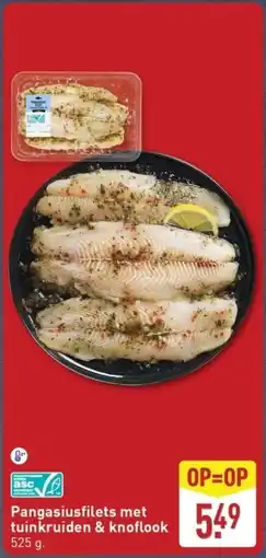 ALDI Pangasiusfilets met tuinkruiden & knoflook aanbieding