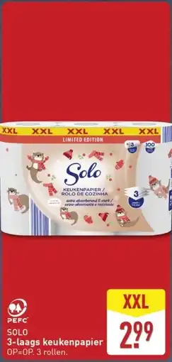 ALDI Solo 3-laags keukenpapier aanbieding
