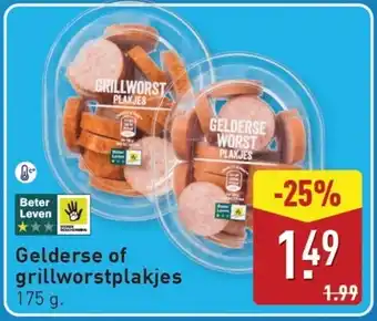 ALDI Gelderse of grillworstplakjes aanbieding