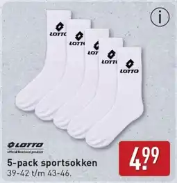 ALDI Lotto 5-pack sportsokken aanbieding
