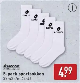 ALDI Lotto 5-pack sportsokken aanbieding