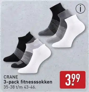 ALDI Crane 3-pack fitnesssokken aanbieding