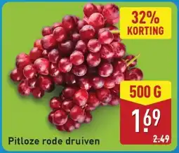 ALDI Pitloze rode druiven aanbieding