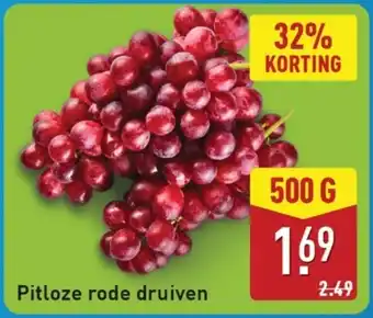 ALDI Pitloze rode druiven aanbieding