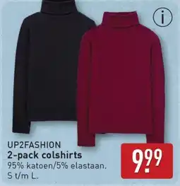 ALDI Up2fashion 2-pack colshirts aanbieding