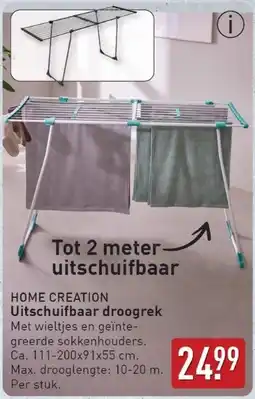 ALDI Home creation Uitschuifbaar droogrek aanbieding