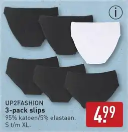 ALDI Up2fashion 3-pack slips aanbieding