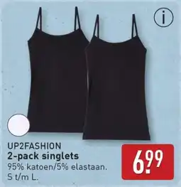 ALDI Up2fashion 2-pack singlets aanbieding